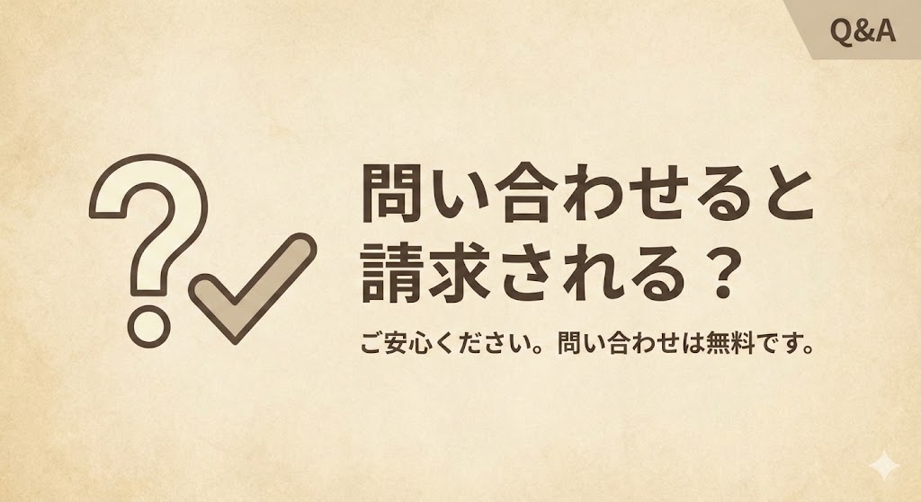 問い合わせすると請求される？