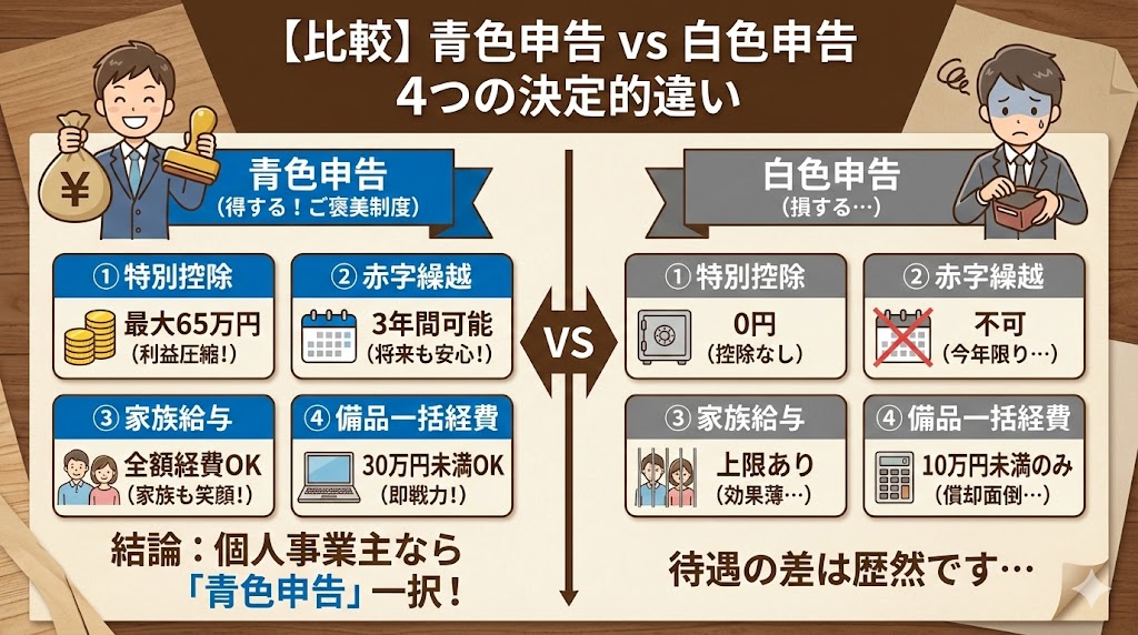 青色申告と白色申告の違い