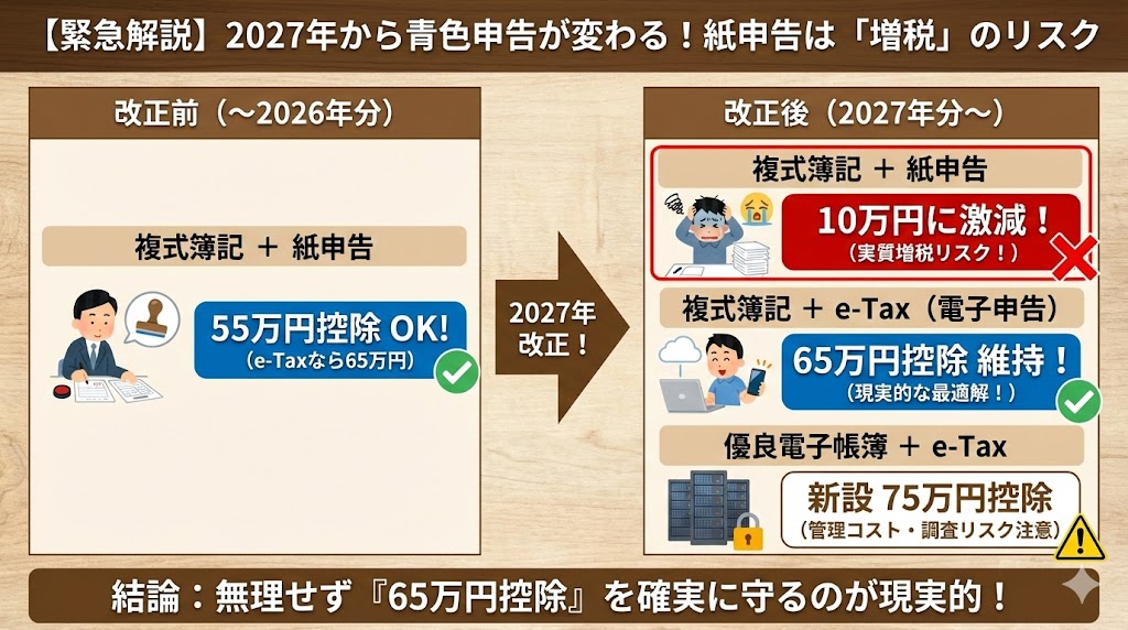 2027年から青色申告が変わる