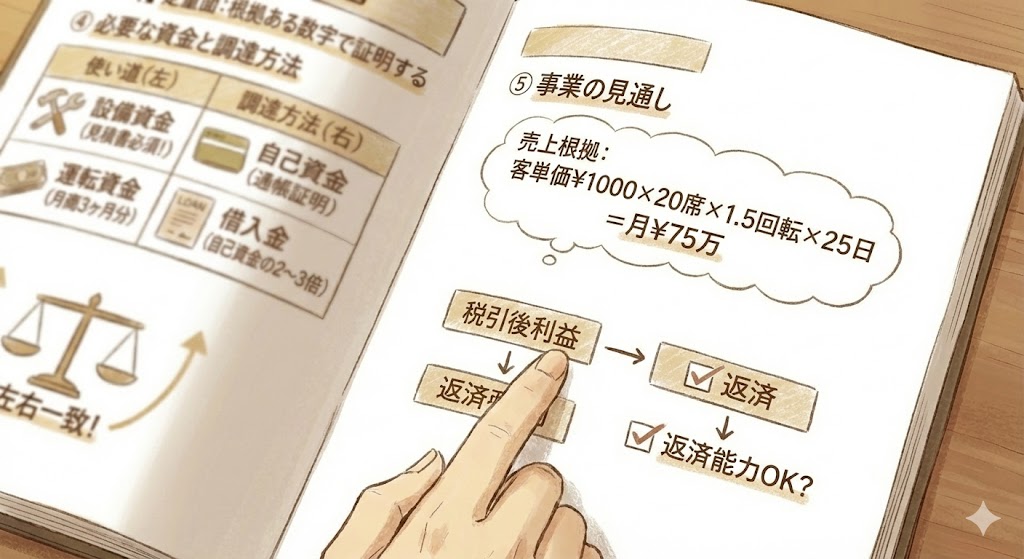 【事業計画書の右側】審査員を納得させる「数字」の作り方