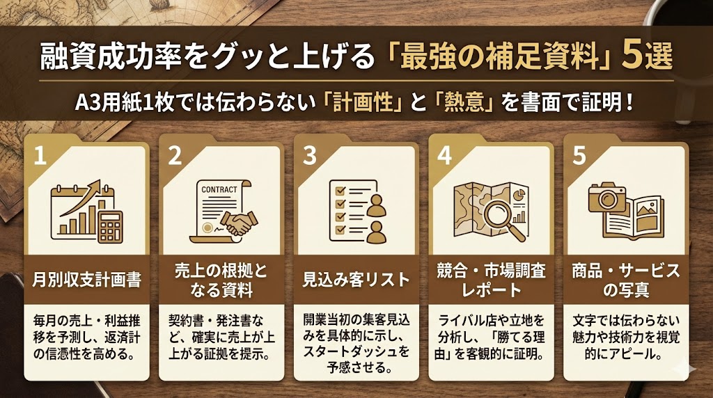 融資成功率をグッと上げる「最強の補足資料」5選