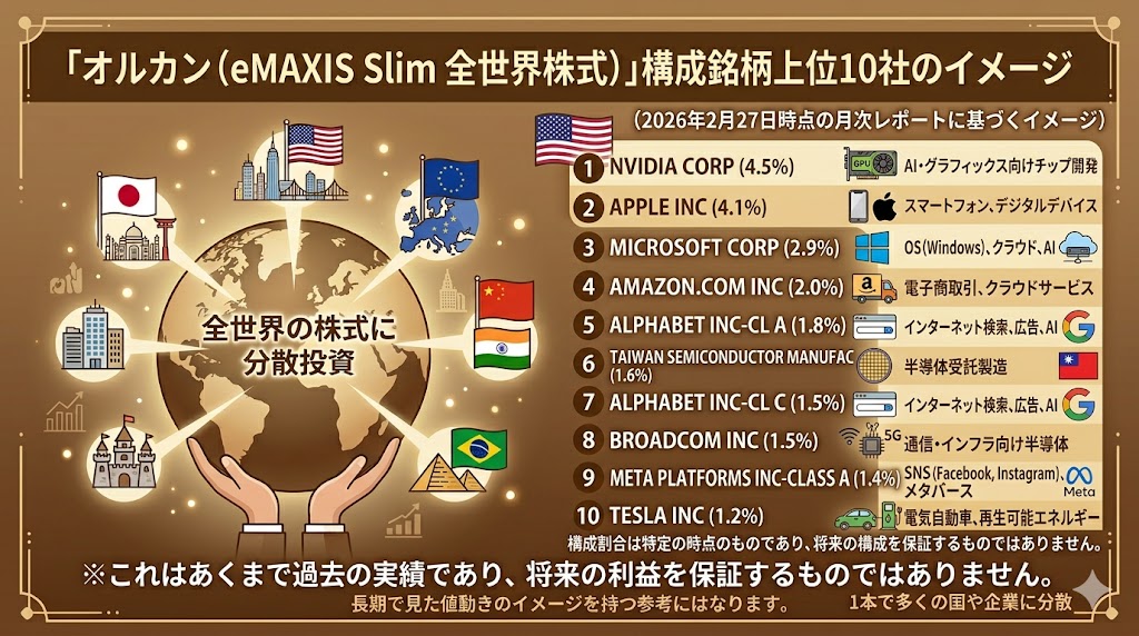 オルカンの構成銘柄上位10社