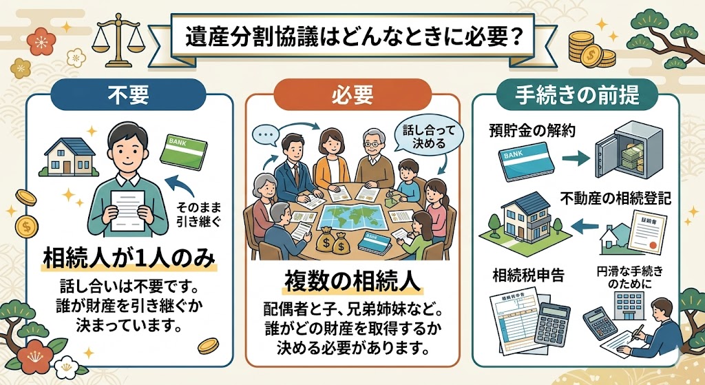 遺産分割協議が必要な場合とは？