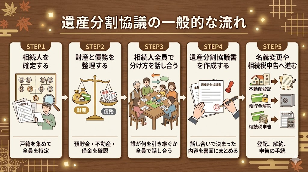 遺産分割協議の流れ