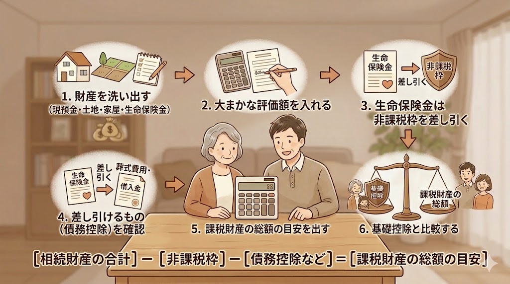 相続税の申告が必要かどうかの判定