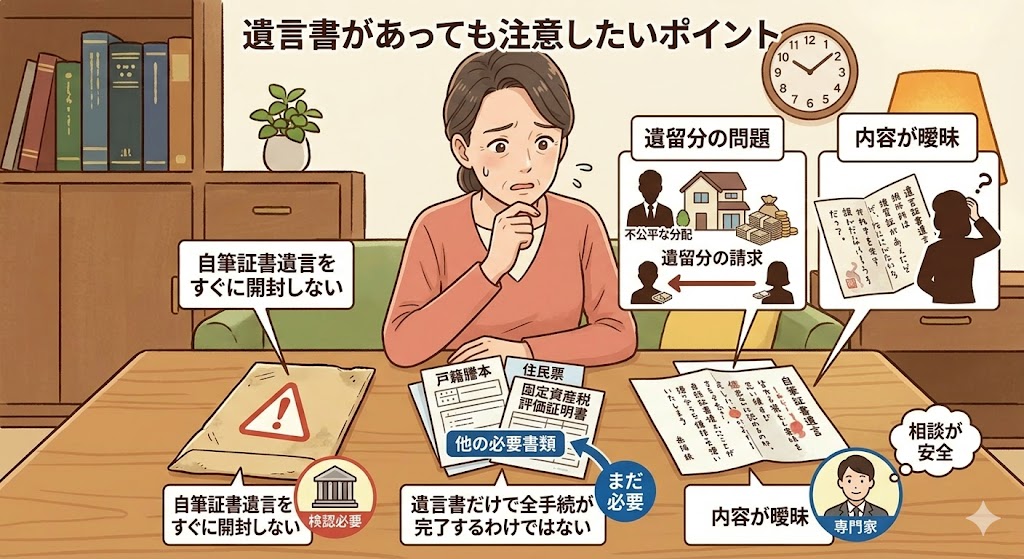 遺言書があっても注意したいポイント