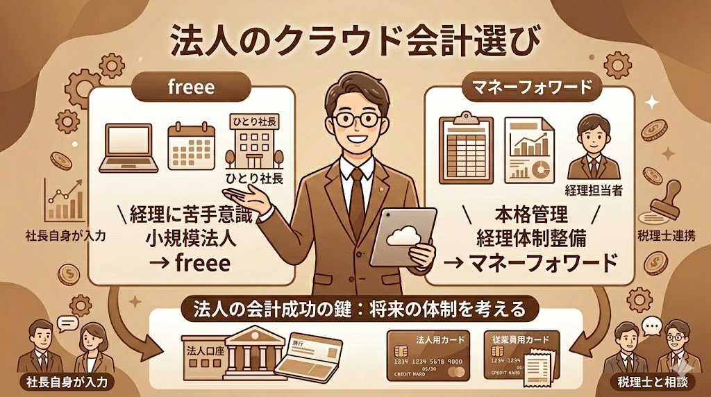法人 クラウド会計 選び方