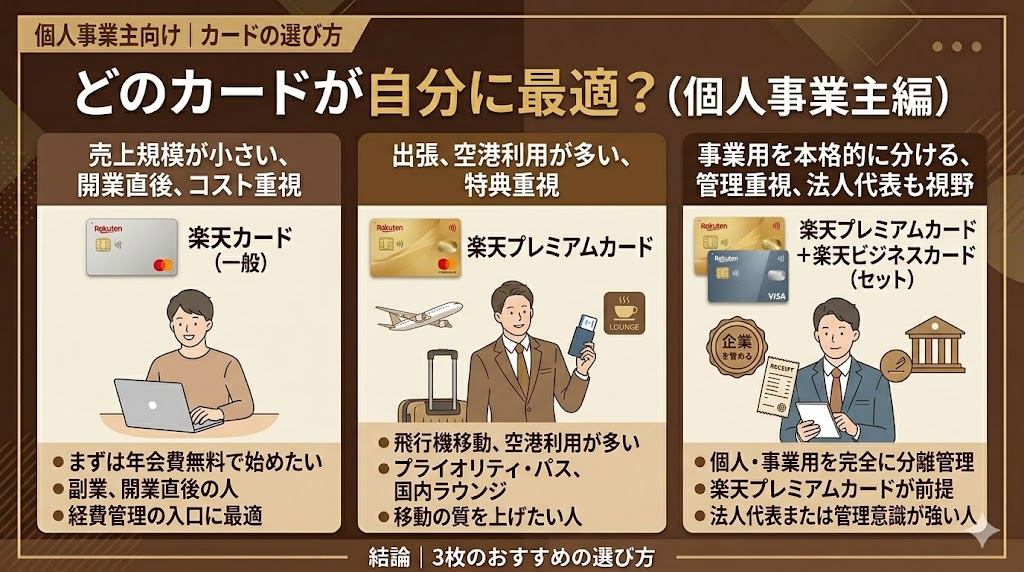 個人事業主にオススメの楽天カード