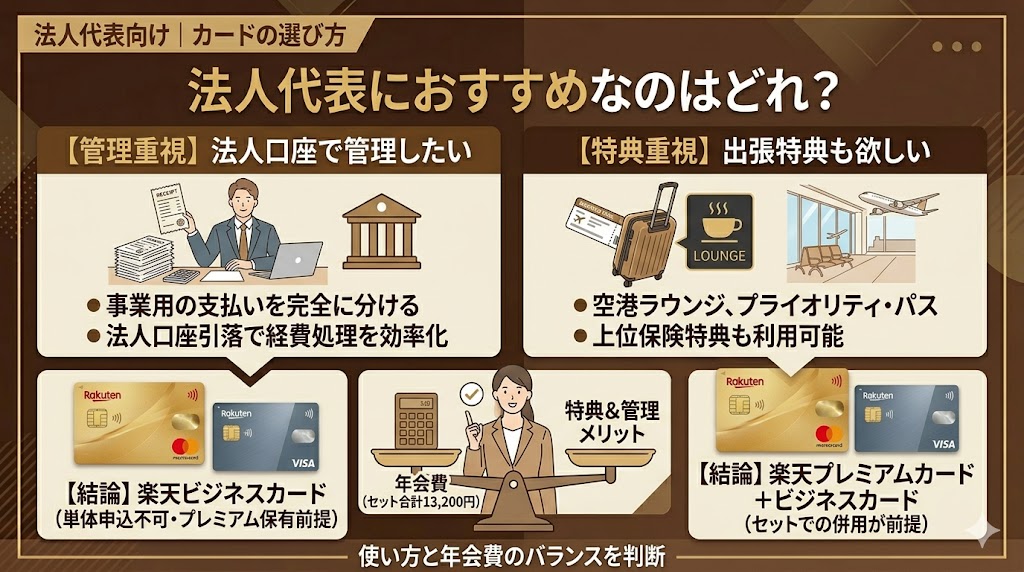 法人にオススメの楽天カード