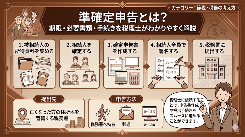 準確定申告の手続きの流れ
