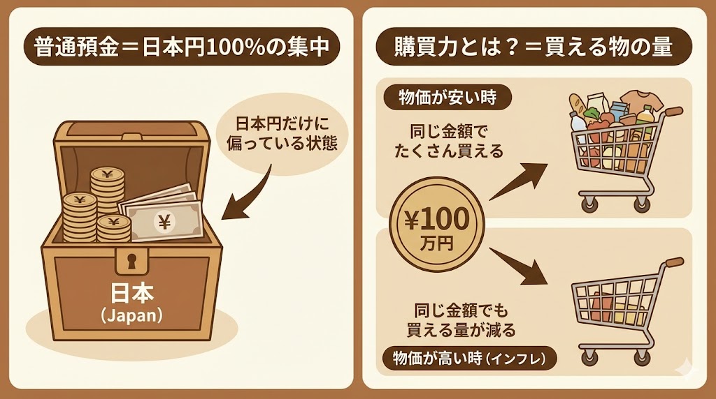 普通預金は日本円100%という資産配分