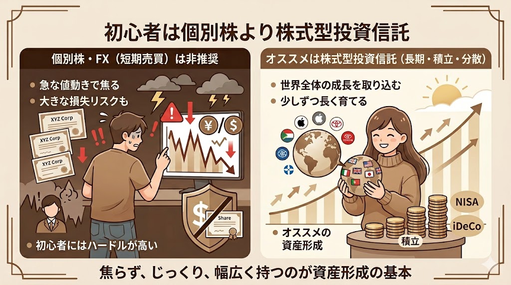 個別株より株式型投資信託