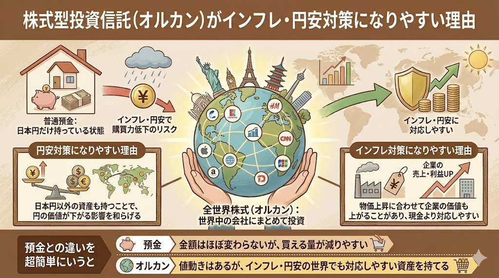 インフレ対策に株式を持つ