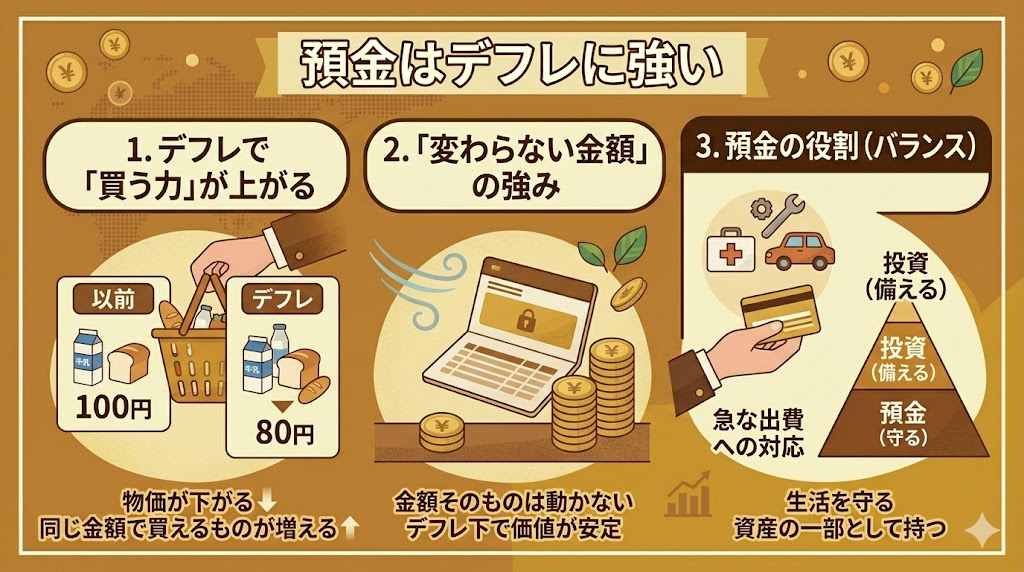 預金はデフレに強い