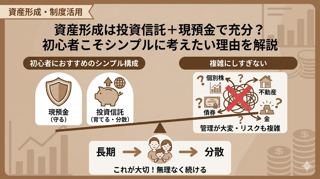 資産形成は投資信託+現預金で充分