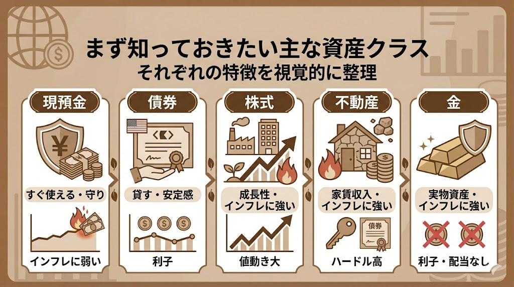 各資産クラスの特徴