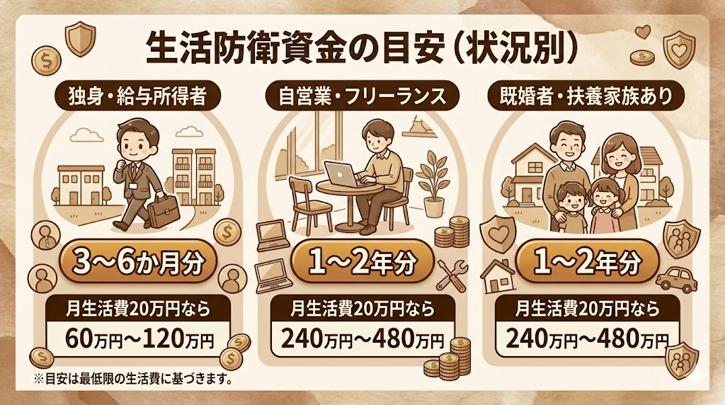 生活防衛資金の目安金額はいくら？