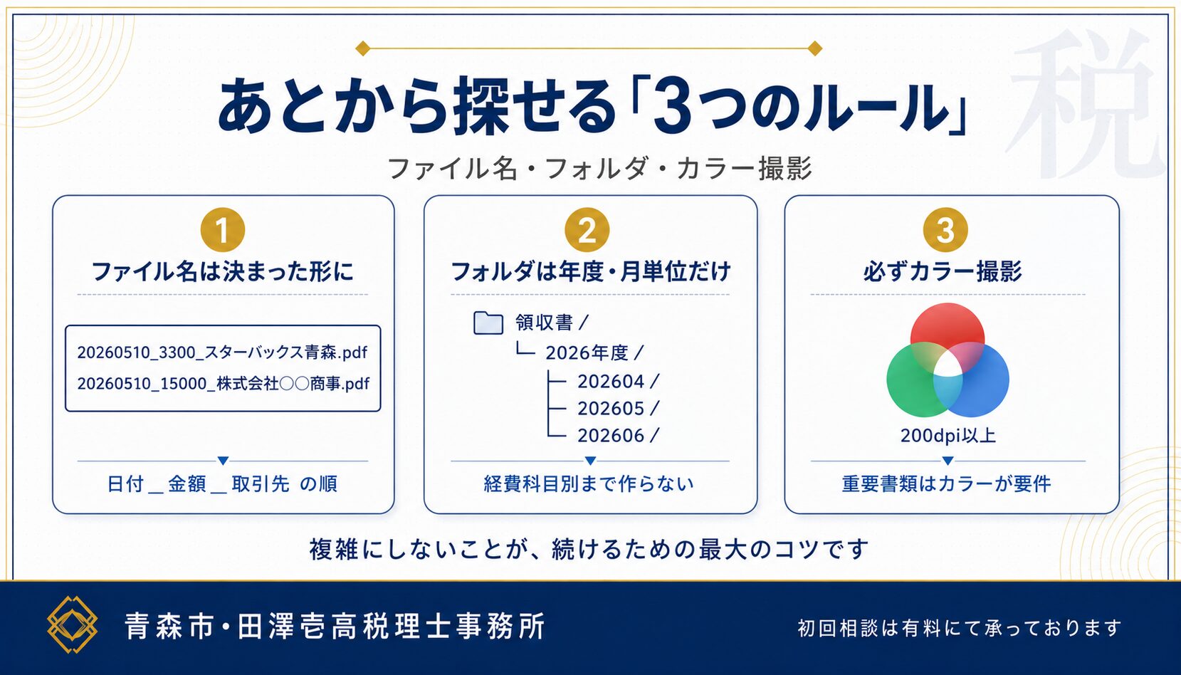 領収書を見つけやすくする3つの整理ルール