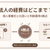 法人の経費はどこまで？個人事業主との違いと判断基準4観点を税理士が解説するアイキャッチ